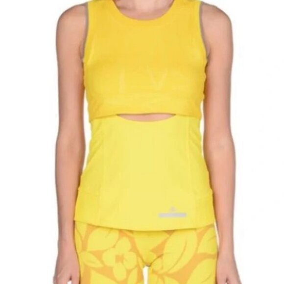 Adidas by Stella McCartney women's yellow run perf Climacool tank top size XS - Picture 1 of 7